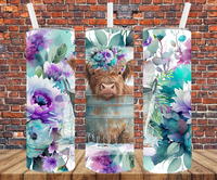 Baby Cow In Tub - Tumbler Wrap Sublimation Transfers