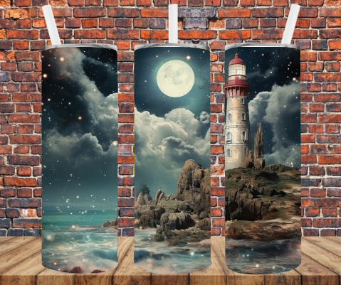 Celestial Lighthouse - Tumbler Wrap - Sublimation Transfers