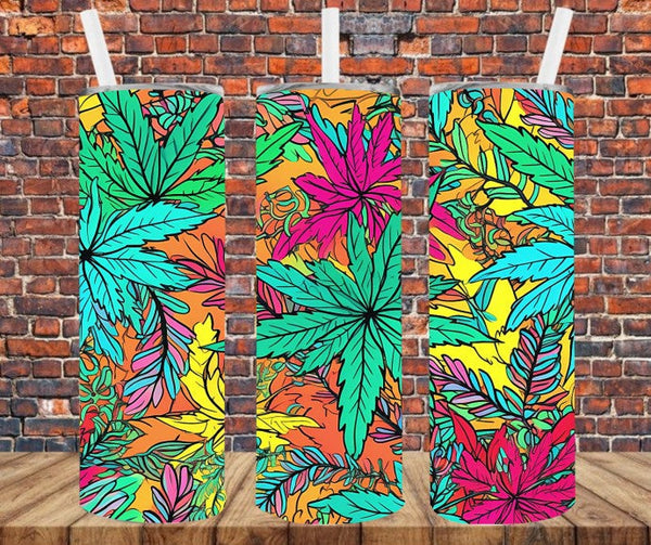 Colorful Weed - Tumbler Wrap Sublimation Transfers