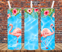 Flamingos - Tumbler Wrap Sublimation Transfers