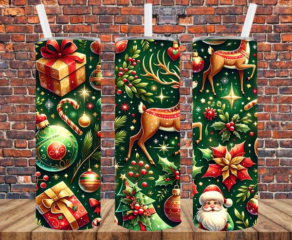 Vintage Christmas - Tumbler Wrap - Sublimation Transfers